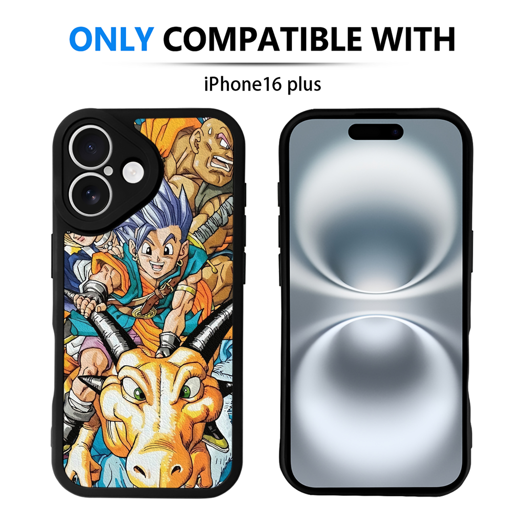 （画像用） ドラゴンクエスト Doragon Kuesuto Dragon Quest 【iPhone 16シリーズ対応】シリコンスマホケース（レザー調） 材質：シリコン